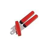 Fackelmann 09141 Zangen-Dosenöffner für Linkshänder, Rot / Silber