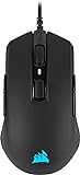CORSAIR M55 RGB PRO Wired Ambidextrous Lightweight FPS Gaming Mouse - 12,400 DPI - 8 Programmierbare Tasten - iCUE-Kompatibel - PC, Mac, PS5, PS4, Xbox - Schwarz